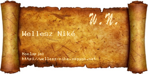 Wellesz Niké névjegykártya